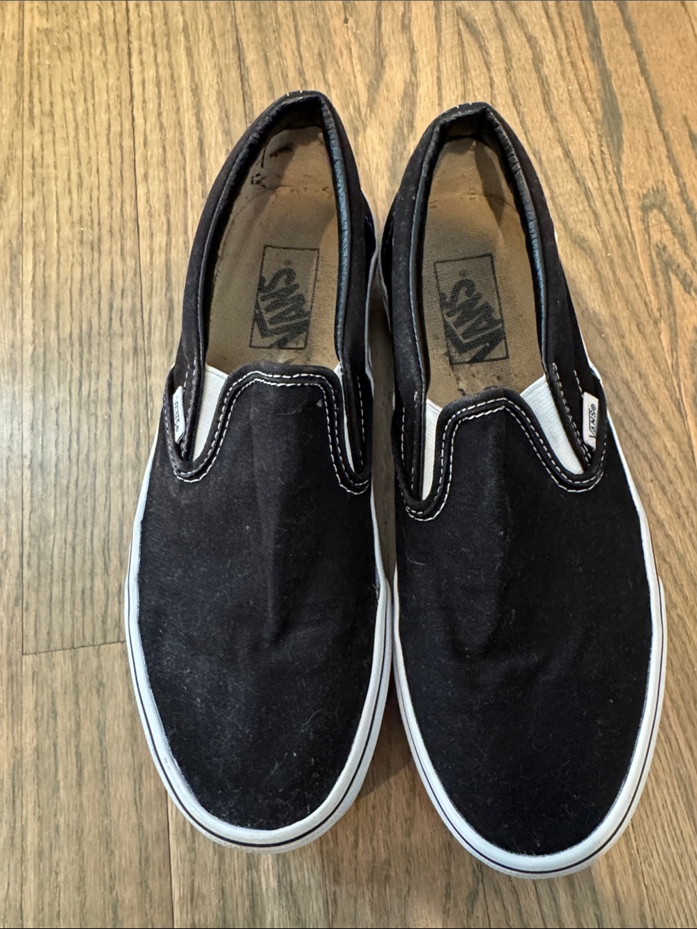 Vans Slip-On Sneakers in Black and White